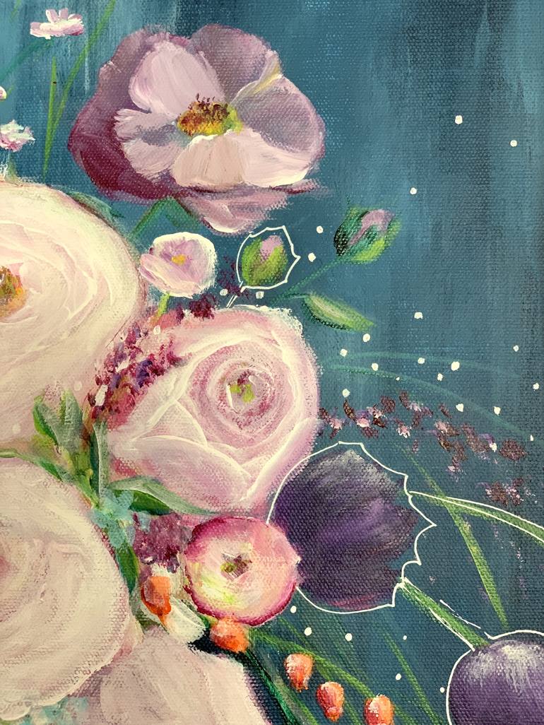 Original Floral Painting by Sandra Gebhardt-Hoepfner