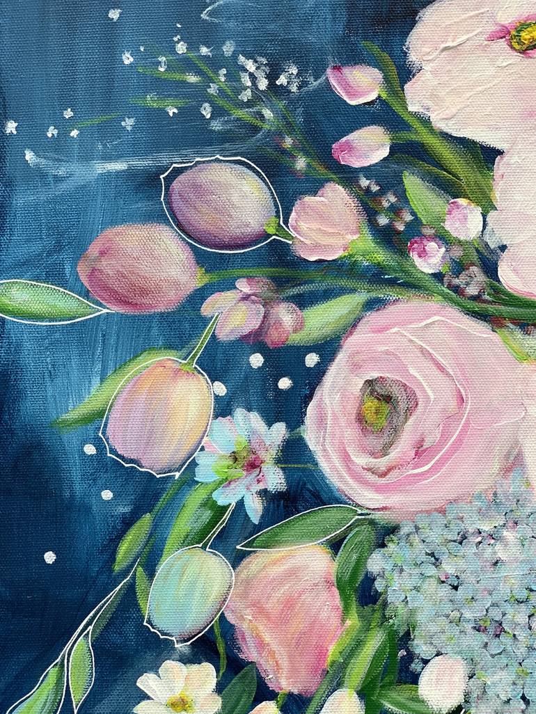 Original Impressionism Floral Painting by Sandra Gebhardt-Hoepfner