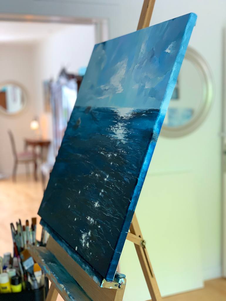 Original Impressionism Seascape Painting by Sandra Gebhardt-Hoepfner
