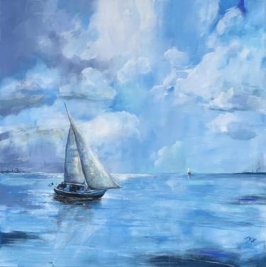 Original Impressionism Boat Paintings by Sandra Gebhardt-Hoepfner