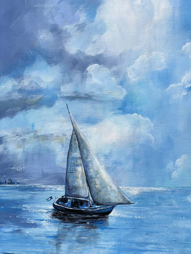 Original Boat Painting by Sandra Gebhardt-Hoepfner