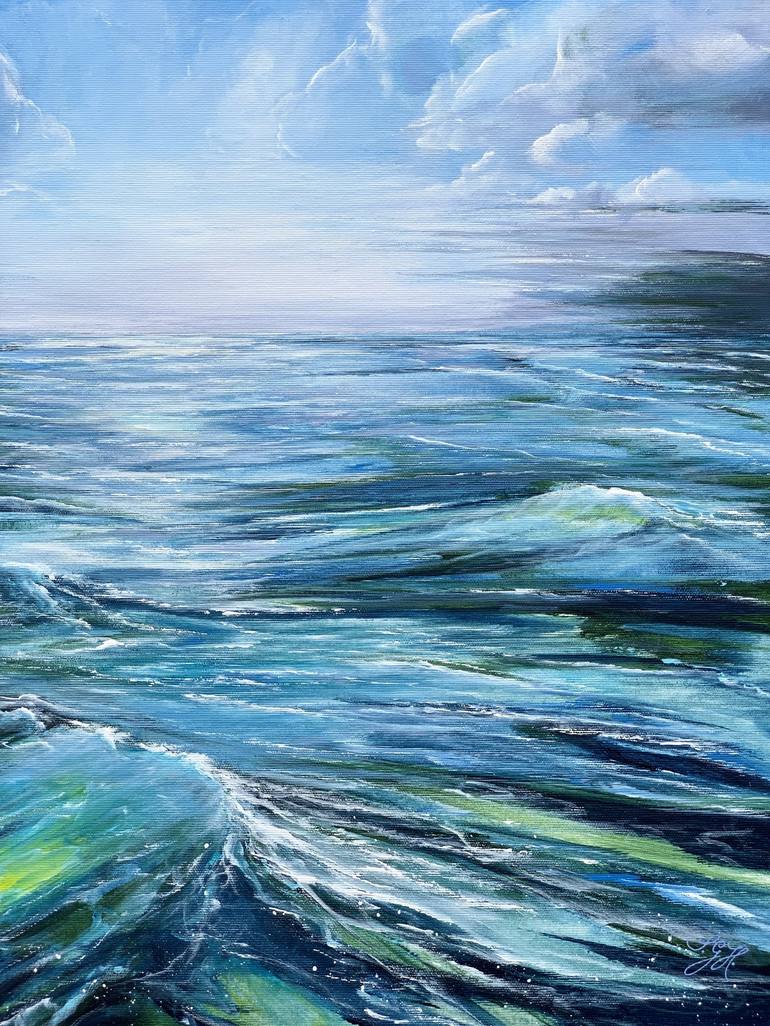 Original Impressionism Seascape Painting by Sandra Gebhardt-Hoepfner