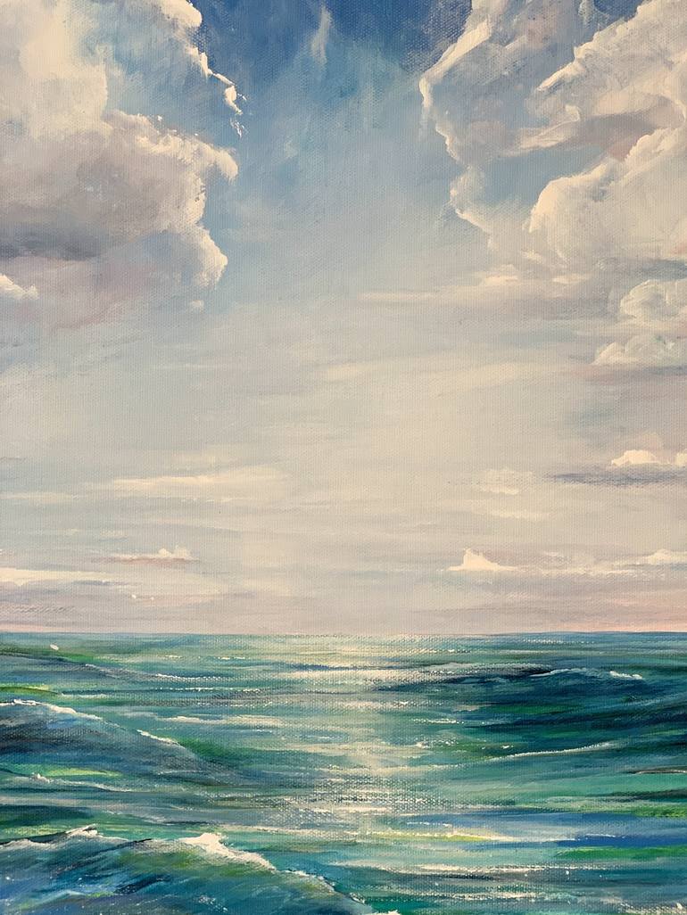 Original Impressionism Seascape Painting by Sandra Gebhardt-Hoepfner