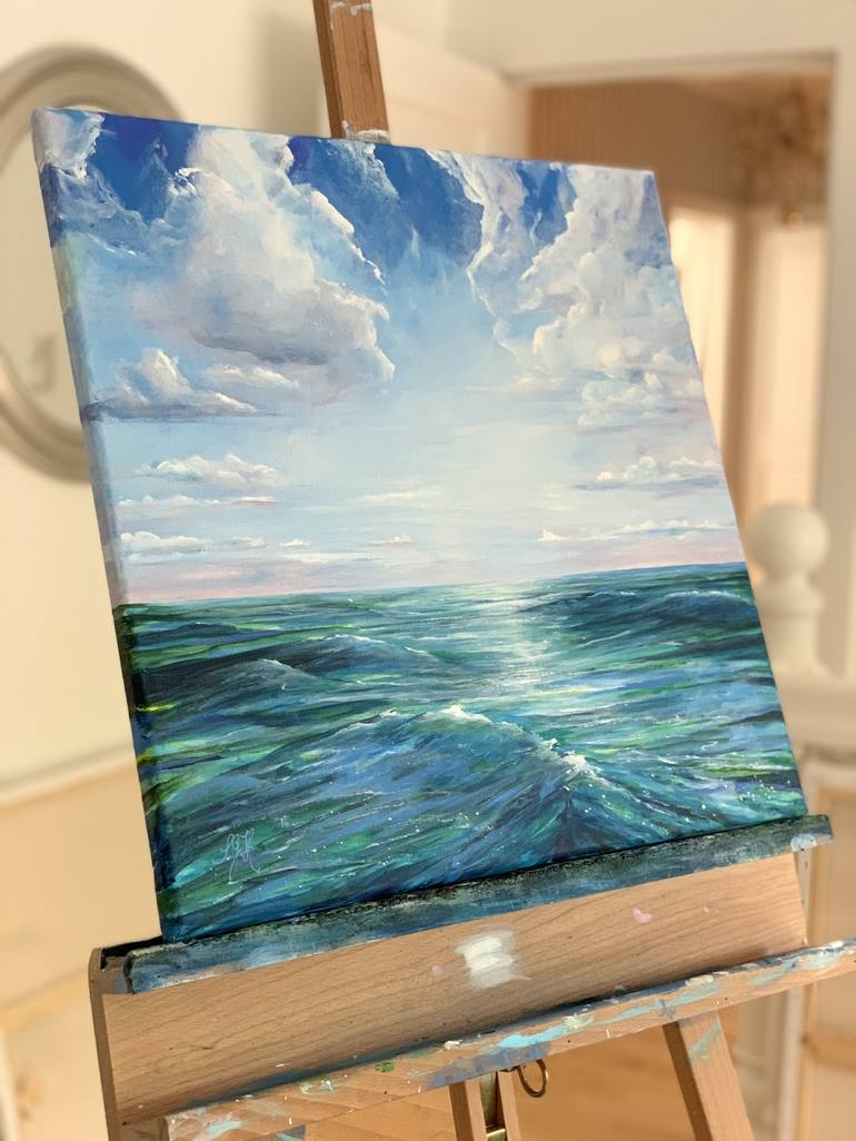 Original Impressionism Seascape Painting by Sandra Gebhardt-Hoepfner