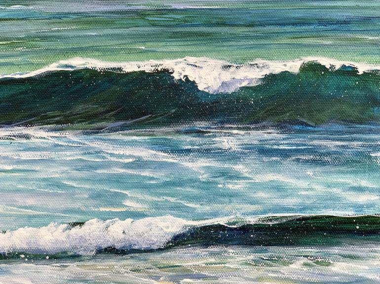 Original Impressionism Seascape Painting by Sandra Gebhardt-Hoepfner