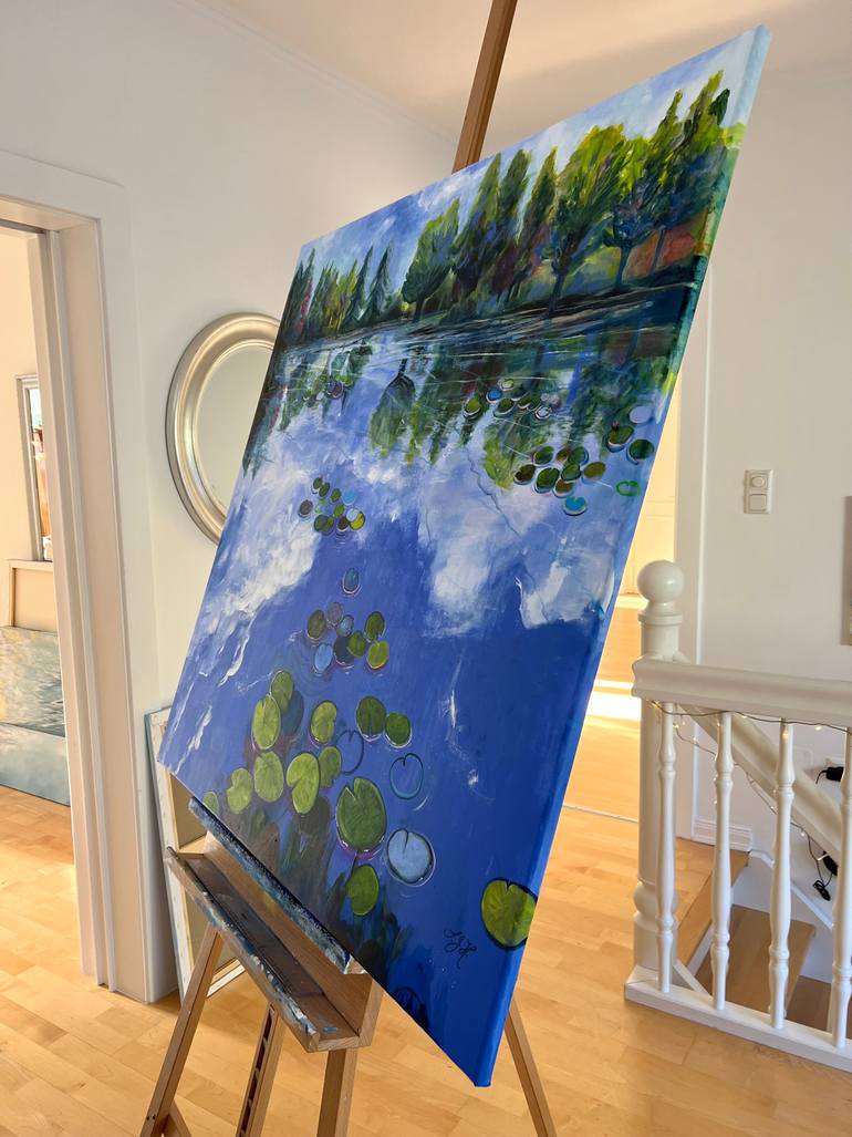 Original Abstract Floral Painting by Sandra Gebhardt-Hoepfner