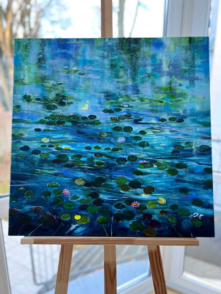 Original Abstract Floral Painting by Sandra Gebhardt-Hoepfner