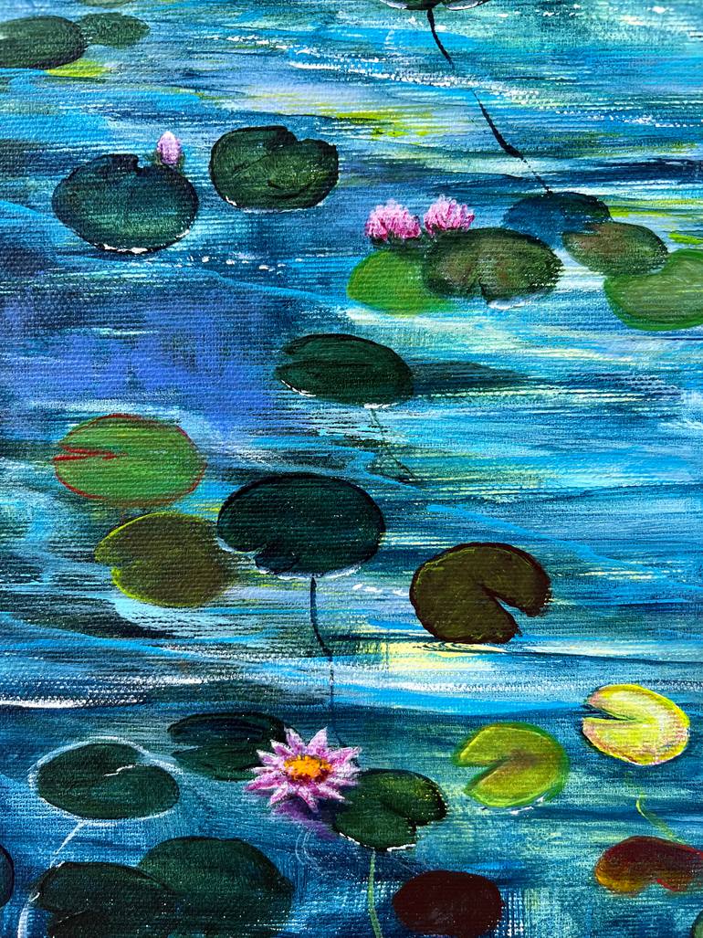 Original Abstract Floral Painting by Sandra Gebhardt-Hoepfner