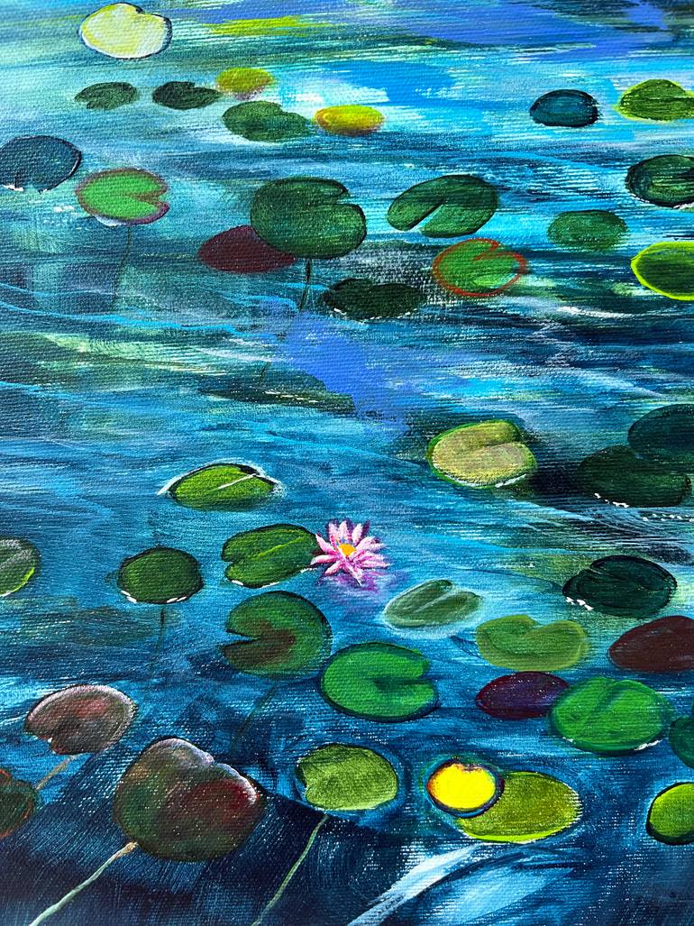 Original Abstract Floral Painting by Sandra Gebhardt-Hoepfner