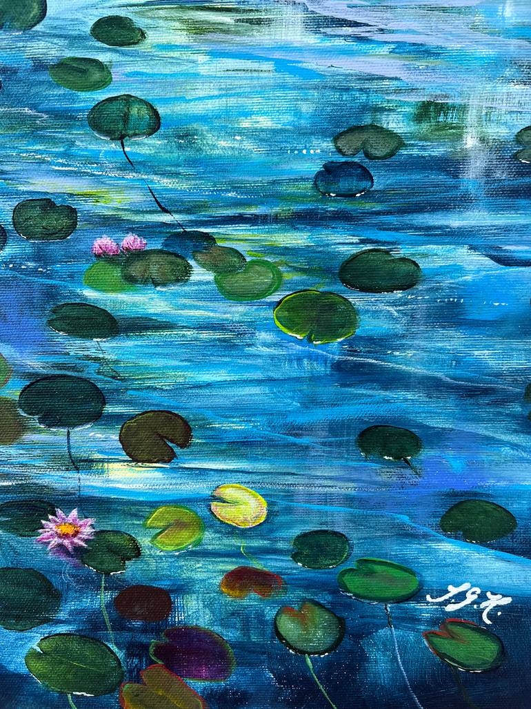Original Abstract Floral Painting by Sandra Gebhardt-Hoepfner