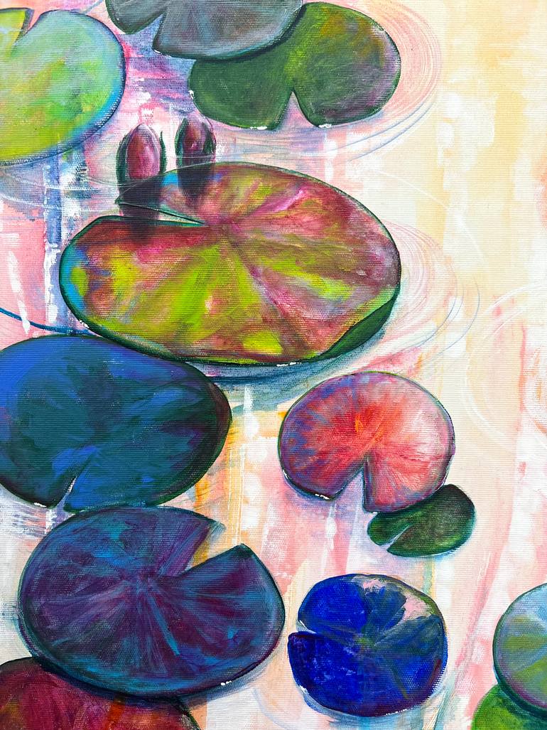 Original Abstract Floral Painting by Sandra Gebhardt-Hoepfner