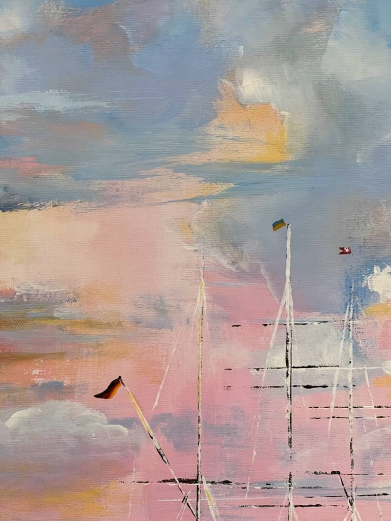 Original Fine Art Sailboat Painting by Sandra Gebhardt-Hoepfner