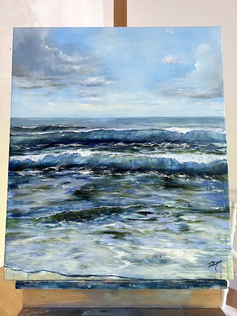 Original Fine Art Beach Painting by Sandra Gebhardt-Hoepfner