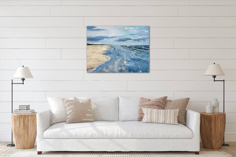 Original Impressionism Beach Painting by Sandra Gebhardt-Hoepfner