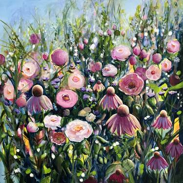 Original Fine Art Floral Paintings by Sandra Gebhardt-Hoepfner