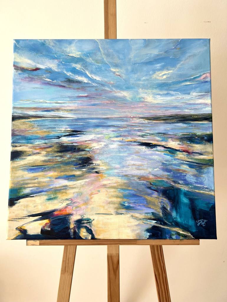 Original Abstract Seascape Painting by Sandra Gebhardt-Hoepfner