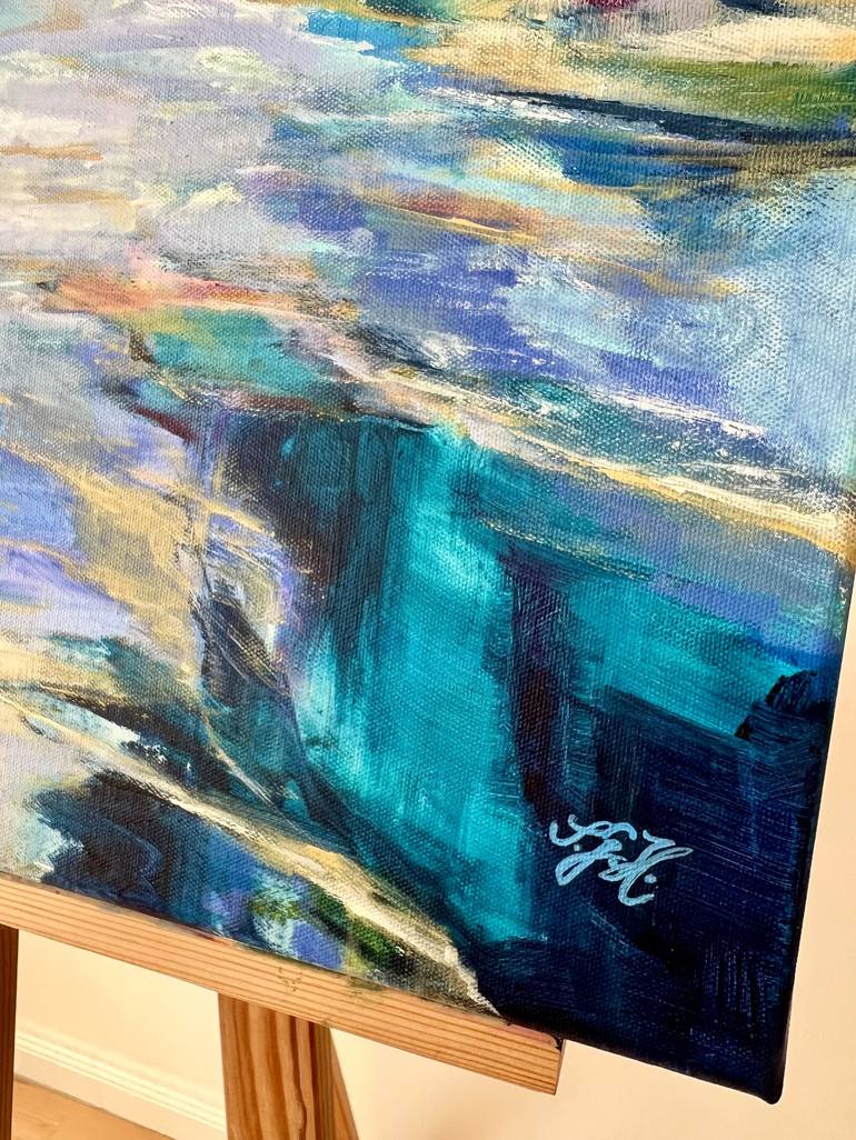 Original Abstract Seascape Painting by Sandra Gebhardt-Hoepfner