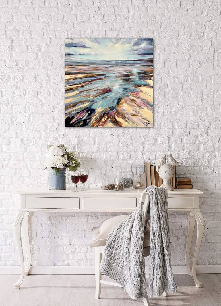 Original Abstract Seascape Painting by Sandra Gebhardt-Hoepfner