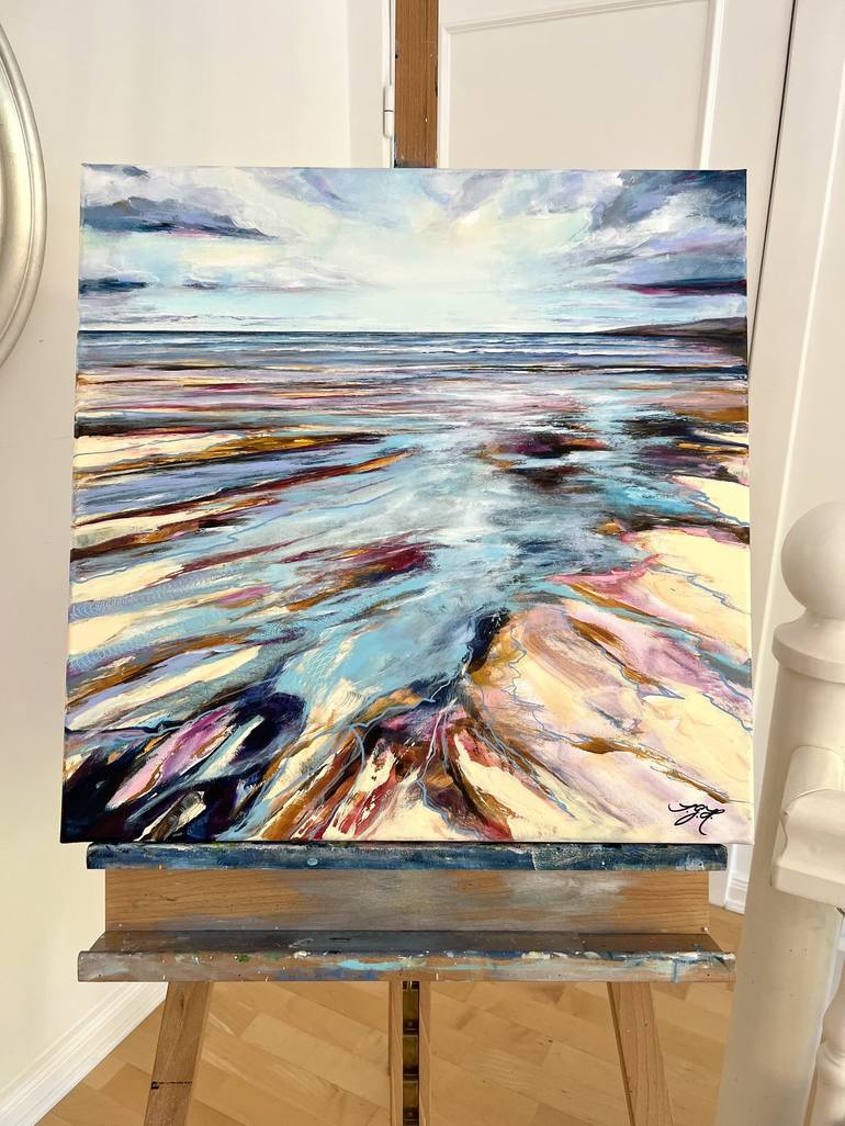 Original Abstract Seascape Painting by Sandra Gebhardt-Hoepfner