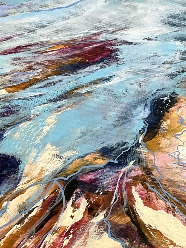 Original Abstract Seascape Painting by Sandra Gebhardt-Hoepfner