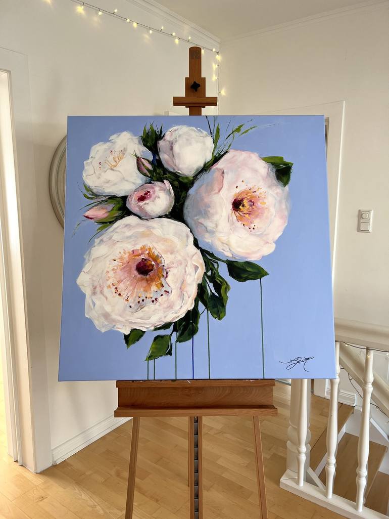 Original Impressionism Floral Painting by Sandra Gebhardt-Hoepfner