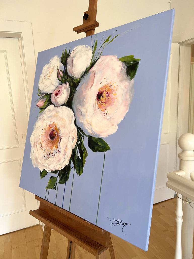 Original Impressionism Floral Painting by Sandra Gebhardt-Hoepfner