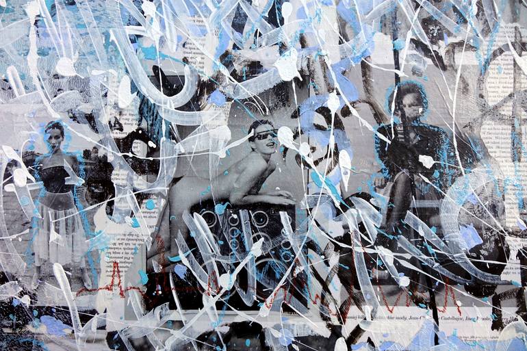 Original Pop Art Abstract Collage by Tomasz Brynowski