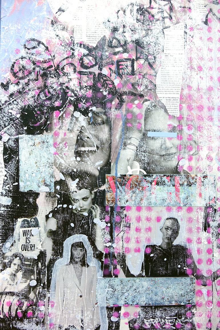 Original Pop Art Abstract Collage by Tomasz Brynowski