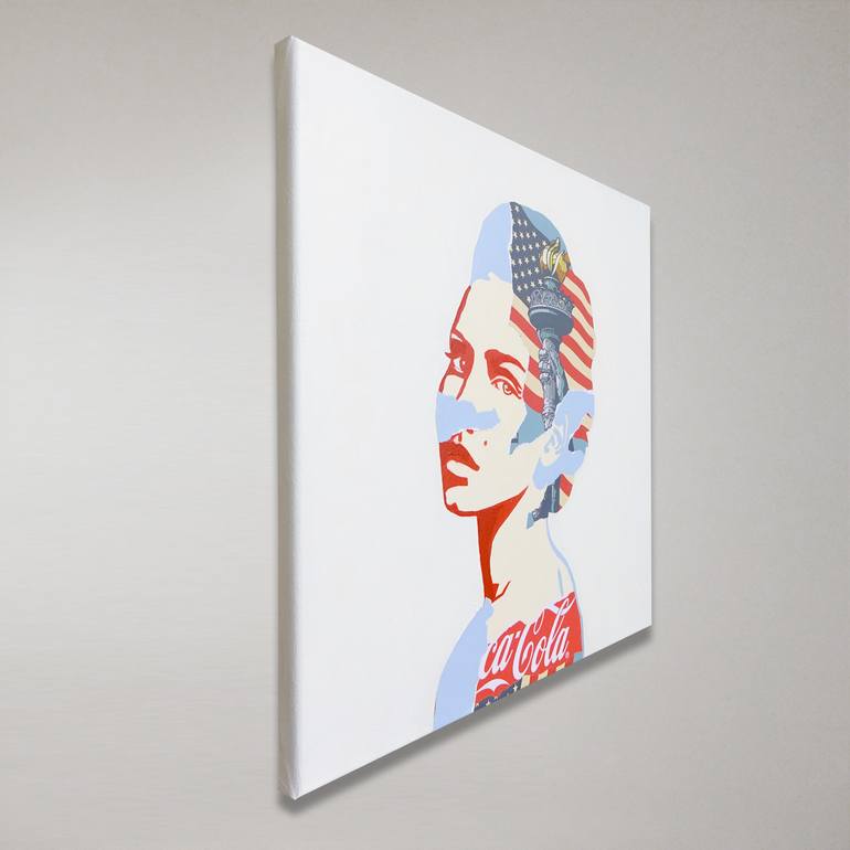 Original Expressionism Portrait Collage by Tomasz Brynowski