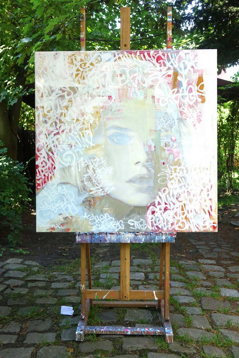 Original Abstract Portrait Painting by Tomasz Brynowski