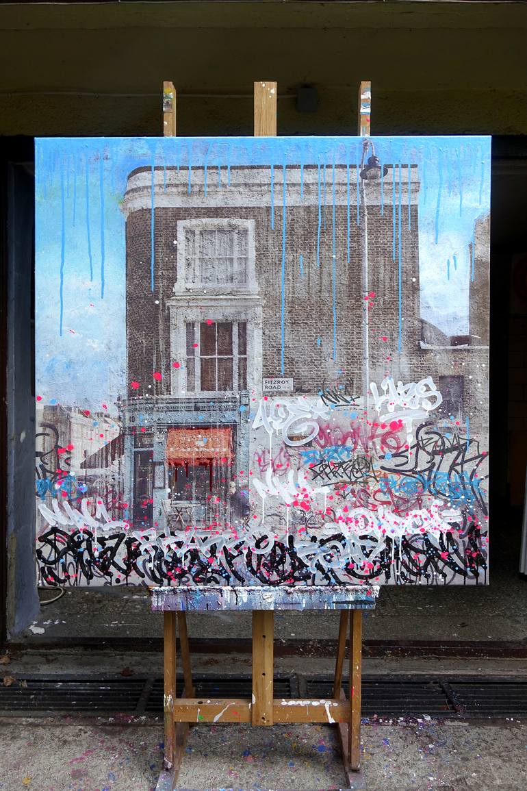 Original Modernism Architecture Painting by Tomasz Brynowski