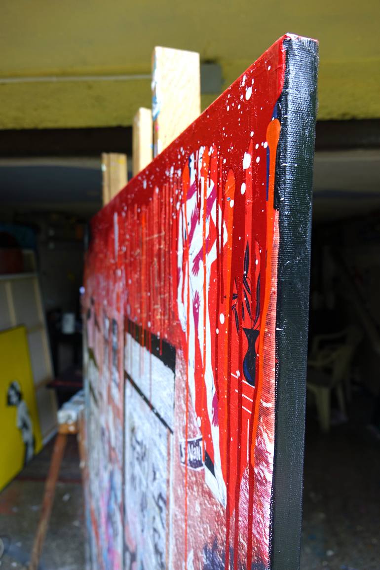 Original Abstract Expressionism Graffiti Mixed Media by Tomasz Brynowski