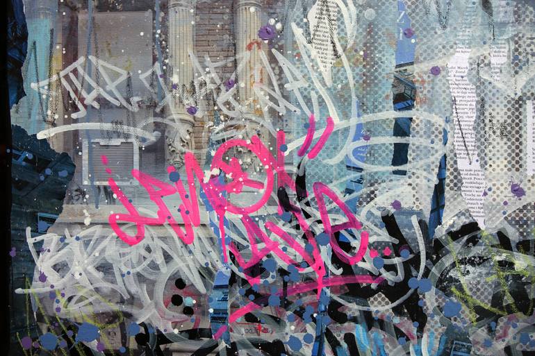 Original Abstract Graffiti Collage by Tomasz Brynowski
