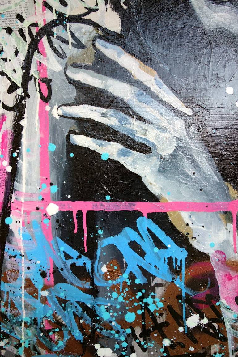 Original Street Art People Painting by Tomasz Brynowski