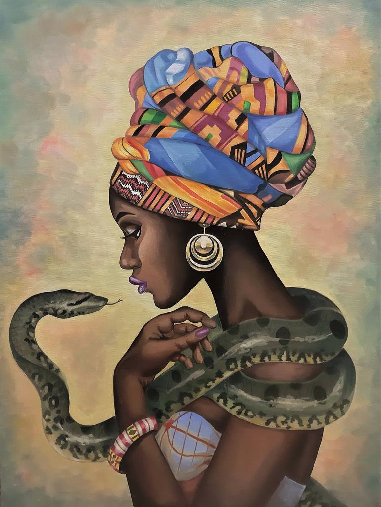 African Woman Canvas, African Wall Art, African Canvas Art, Woman