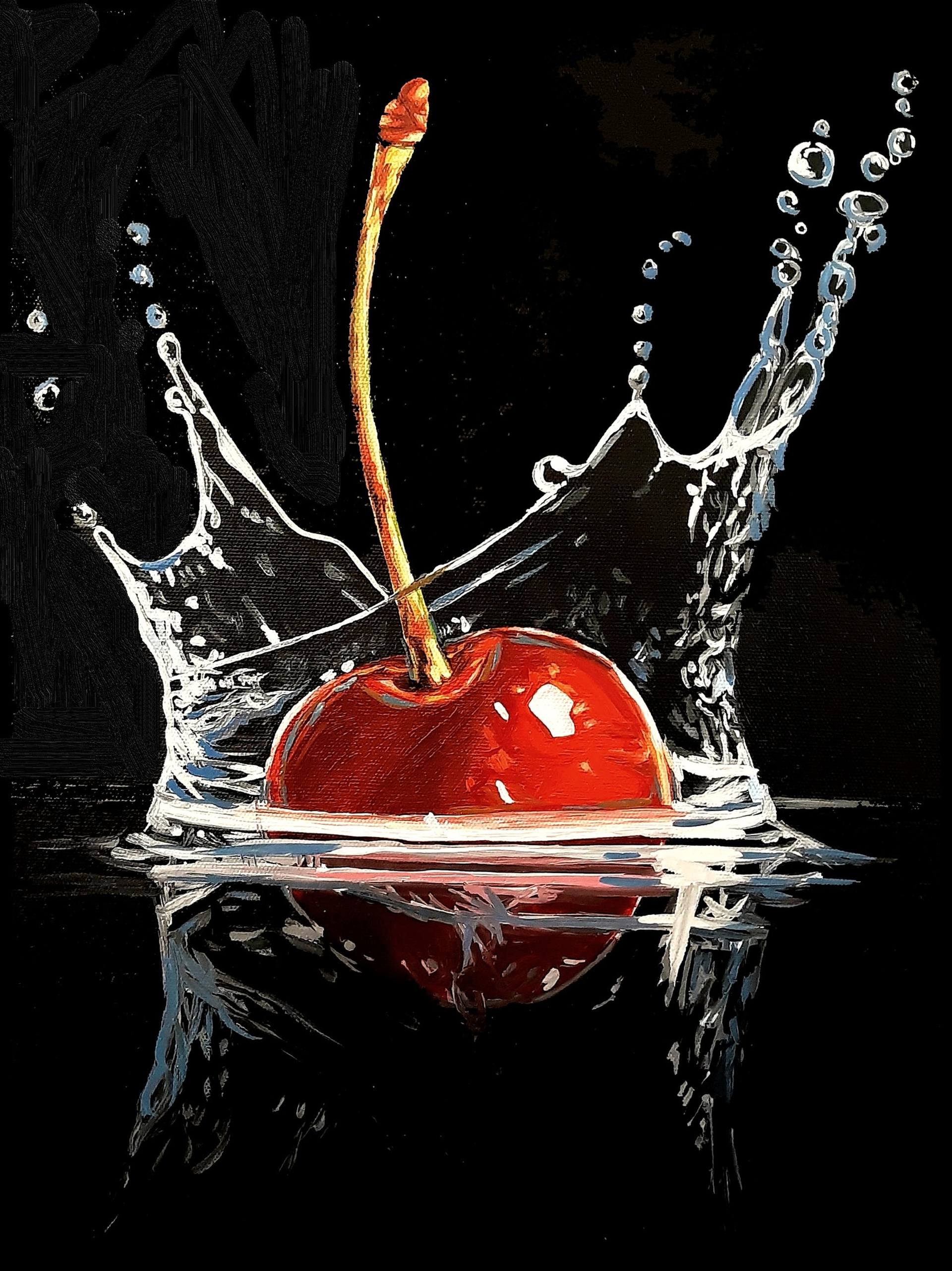 Сherry - original oil painting, realism, painting on canvas