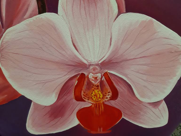 Original Art Deco Floral Painting by Lidiia Mishchenko