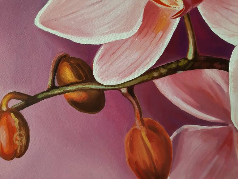Original Art Deco Floral Painting by Lidiia Mishchenko