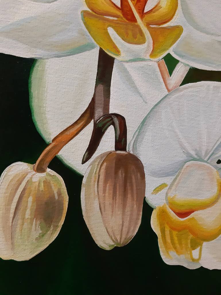 Original Art Deco Floral Painting by Lidiia Mishchenko