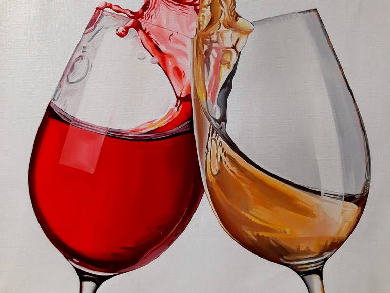 Original Art Deco Food & Drink Painting by Lidiia Mishchenko