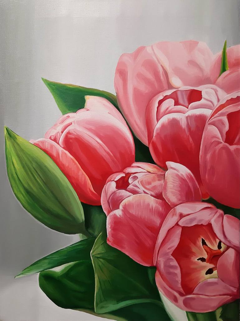 Tulips - original oil painting, realism, still life, oil painting ...