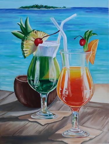 Print of Art Deco Food & Drink Paintings by Lidiia Mishchenko