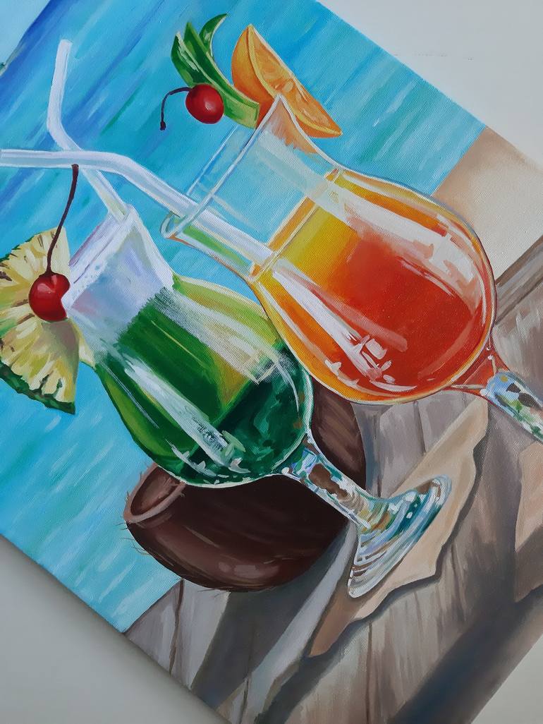Original Art Deco Food & Drink Painting by Lidiia Mishchenko