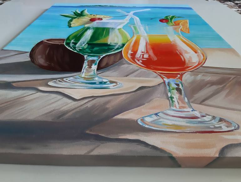 Original Art Deco Food & Drink Painting by Lidiia Mishchenko
