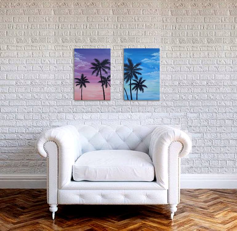 Original Art Deco Nature Painting by Lidiia Mishchenko