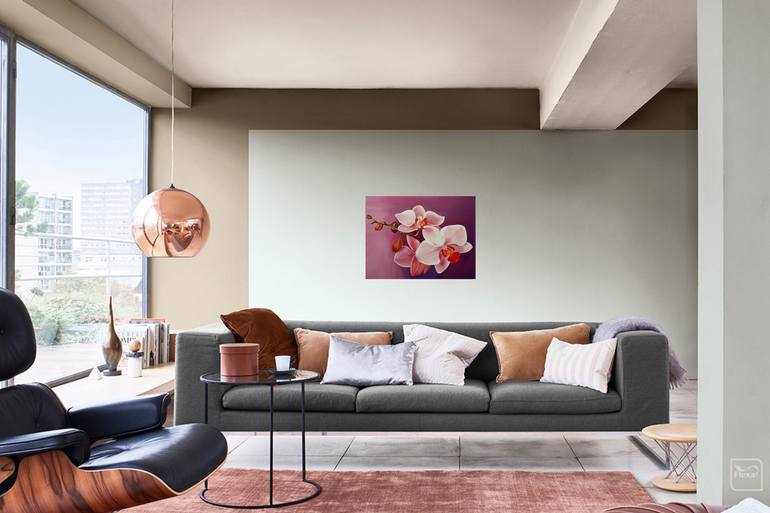 Original Art Deco Floral Painting by Lidiia Mishchenko