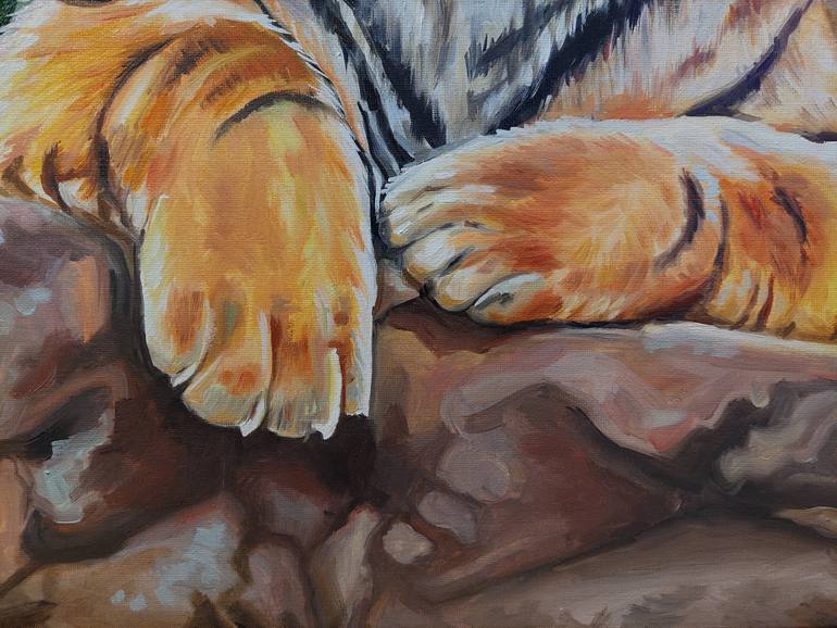 Original Art Deco Animal Painting by Lidiia Mishchenko