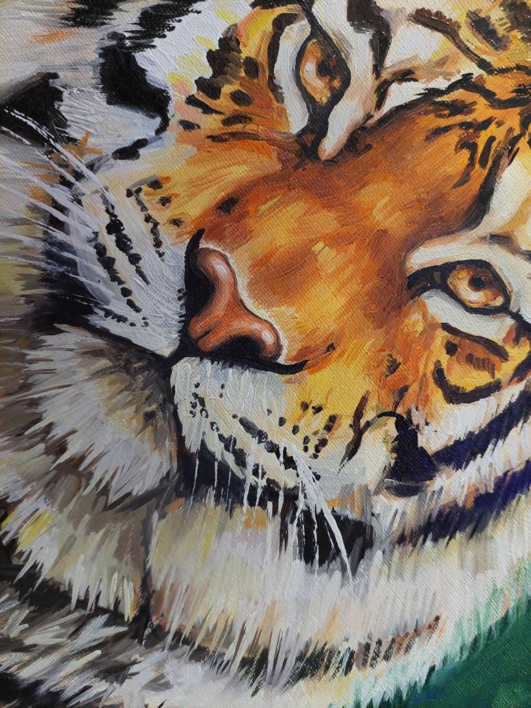Original Art Deco Animal Painting by Lidiia Mishchenko