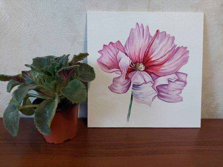 Original Art Deco Botanic Painting by Lidiia Mishchenko
