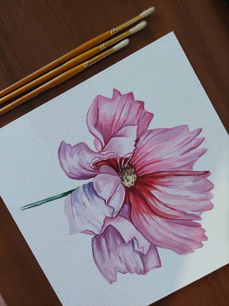 Original Art Deco Botanic Painting by Lidiia Mishchenko